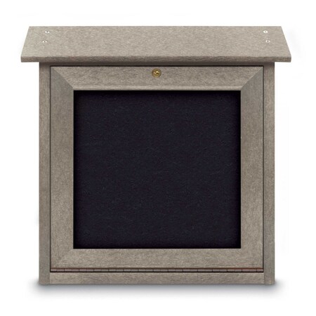 United Visual Products Outdoor Enclosed Combo Board, 48"x36", Gold Frame/Black Porc & Black UVCB4836ODG-BLKPORC-BLACK